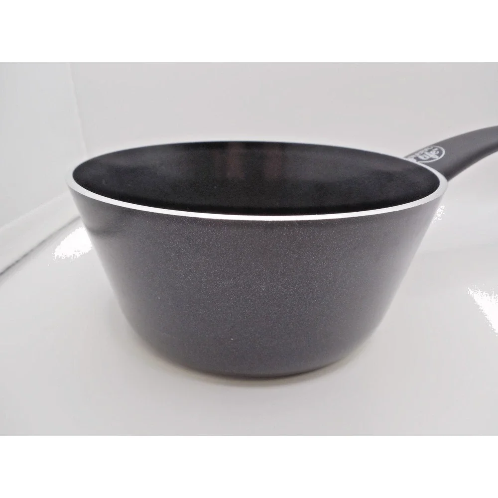 Green Life 6.25 Inch Black Ceramic Non-Stick Sauce Pan Soft Grip Handle